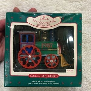 Vintage Hallmark Tin Locomotive Collector's Series Dated 1987 Train Ornament